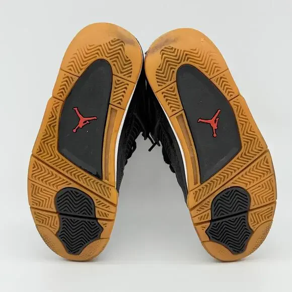 Nike Air Jordan 4 Retro GS 'Laser Black Gum' Youth Size 7 - Picture 9 of 13